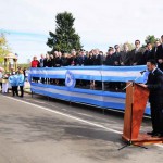 Palco oficial y palabras del Ministro de Educación Eduardo Sosa