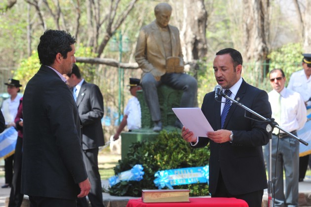 Gobernador de la provincia de San Luis, Claudio Poggi y Ministro de Educación, Marcelo Sosa
